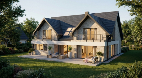 Nowoczesny dom w Juszkowie według indywidualnego projektu  EMER-architekci