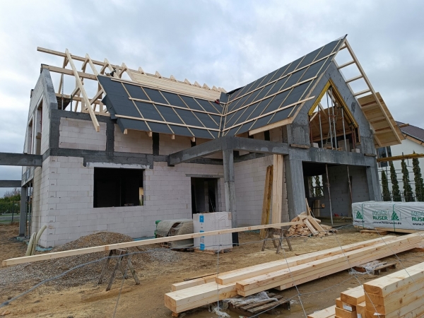 Budowa domu jednorodzinnego w Straszynie obok Pruszcza Gdańskiego EMER-architekci