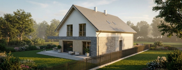 Projekt domu w Otominie obok Gdańska EMER-architekci