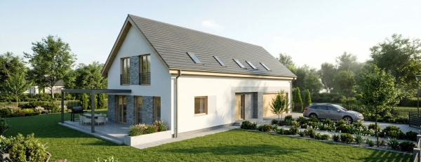 Projekt domu jednorodzinnego w Bogatce obok Gdańska EMER-architekci