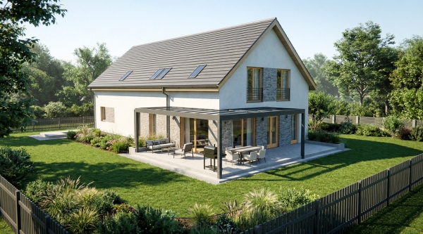 Projekt nowoczesnego domu dla rodziny czteroosobowej obok Gdańska EMER-architekci