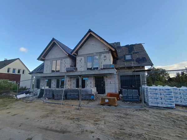 Projekt bliźniaka w Rokitnicy obok Pruszcza Gdańskiego EMER-architekci