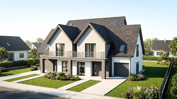 Projekt domu typu bliźniak w Rokitnicy EMER-architekci