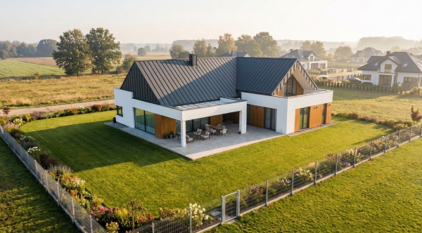 Projekt domu jednorodzinnego typu nowoczesna stodoła EMER-architekci