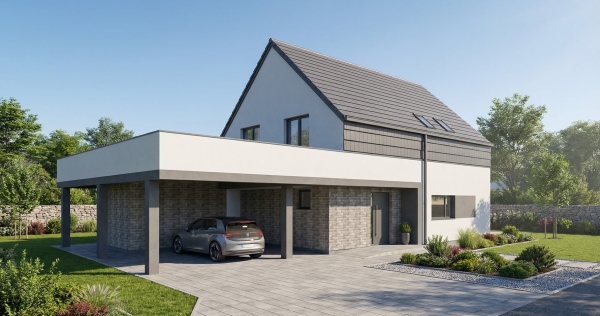 Projekt indywidualny nowoczesnego domu jednorodzinnego w Juszkowie EMER-architekci