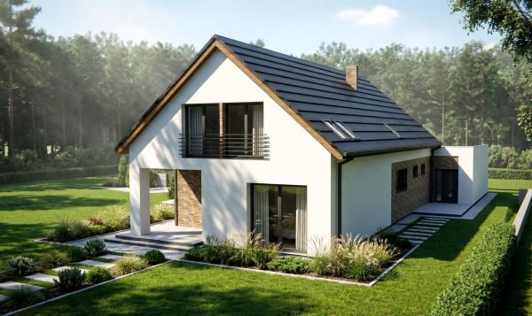 Projekt domu na dużej działce obok Gdańska EMER-architekci