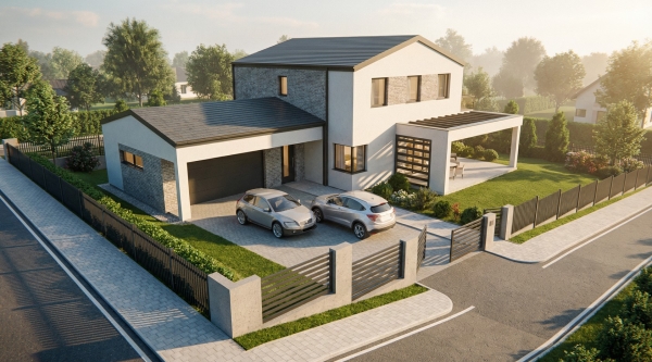 Dom jednorodzinny w Rotmance widok przód mniejszy rozmiar