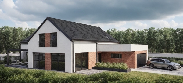 Projekt domu jednorodzinnego w Bielkówku EMER-architekci