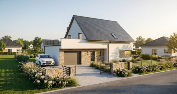 Indywidualny projekt domu dla czteroosobowej rodziny w Rokitnicy EMER-architekci