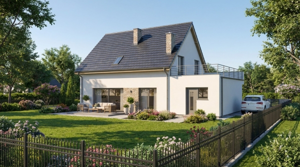 Projekt domu dla czteroosobowej rodziny w Rokitnicy EMER-architekci