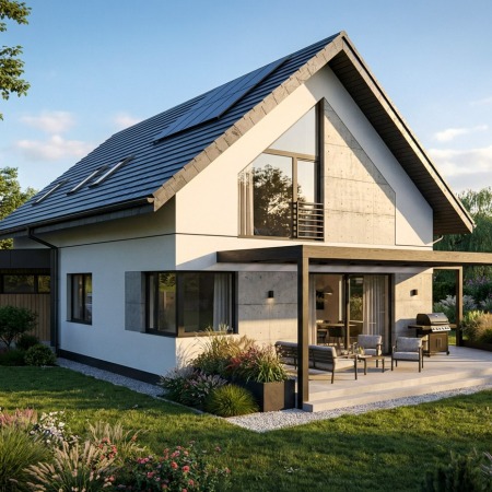 NOWOCZESNY DOM JEDNORODZINNY W PRUSZCZU GDAŃSKIM